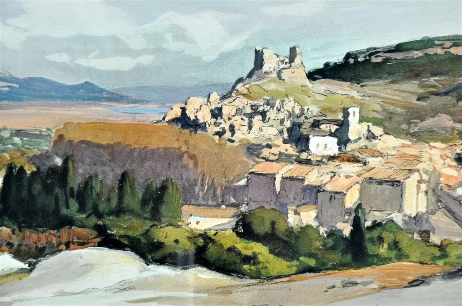 Paese bretone sulla collina